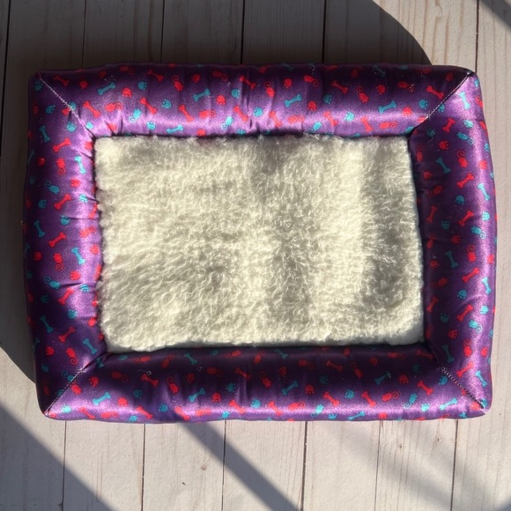 Build A Bear Workshop Purple Bones Paws Print Plush Pet Bed Small Toy Accessory‎